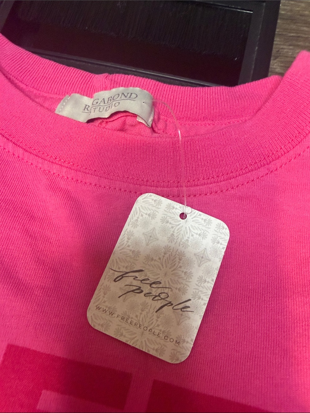 FREE PEOPLE Pink 'Sweet Goodness' Strawberry Graphic Tee - Picture 3 of 3